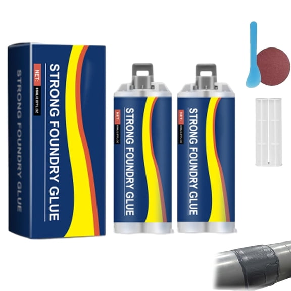 Sictive Weld Super Glue, Enhanced Casting Glue, Hight-Strength Bonding Fast-Setting & Gap-Filling, for Engines, Tools, Fuel Tanks, Plumbing Systems, Concrete Breaks, and More (2PC)