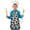 Black Leopard Pattern, variant on Blue and Dark Blue Leopard Pattern Kids Aprons for Girls and Boys,Adjustable Neck Strap Toddler Aprons for Kids Cooking Baking