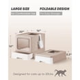 thumbnail image 4 of Caja de arena para gatos Qualasision grande cerrada con tapa y cuchara, 4 of 7