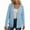 Light Blue, variant on Women's Fall Jackets Button Up Cardigan Casual Lightweight Cotton Knit Coats 2025 Winter Outfits Solid Color Tops S