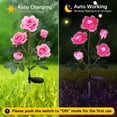 thumbnail image 5 of SHIKAN Solar Powered Rose Light, Decorative Flower Garden Lights Waterproof, Christmas Landscaping for Patio Decor, Floral Outdoor Stake Lights, Pathway Lights for Lawn Backyard Walkway, Pink, 5 of 8
