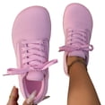 thumbnail image 5 of EKVAHL Women's Orthopedic Barefoot Sneakers, Breathable Mesh Lace Up Trainers, Arch Support Zero Drop Wide Width Hiking Daily Walking Tennis Shoes Pink, 5 of 5
