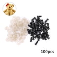 thumbnail image 4 of 100 Pieces Plastic Black Eyeballs Simulation Realistic Scary Doll Eye Balls Kids Halloween Replacement Parts DIY Home Color Random 6mm, 4 of 7