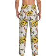 thumbnail image 7 of Salouo Bird Sunflowers Print Pajama Pants for Men, Lounge Pants Elastic Waistband Casual Men's sleepwear Loungewear Sleep Pajama Pant -Large, 7 of 7