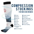 thumbnail image 2 of FORMRS Womens Knee High Socks Casual Long Thick Travel Daily Wear, 1 Pair, Art Mountain and Sun Pattern, 2 of 6