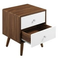 thumbnail image 4 of Transmit 2-Drawer Nightstand in Walnut White, 4 of 6
