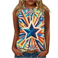 thumbnail image 2 of Wiyuqeen Women's Independence Day Sleeveless Tops Sleeveless Glittle Tanks Crew Neck 4th of July Tanks Plus Size Holiday Party Tanks, 2 of 5