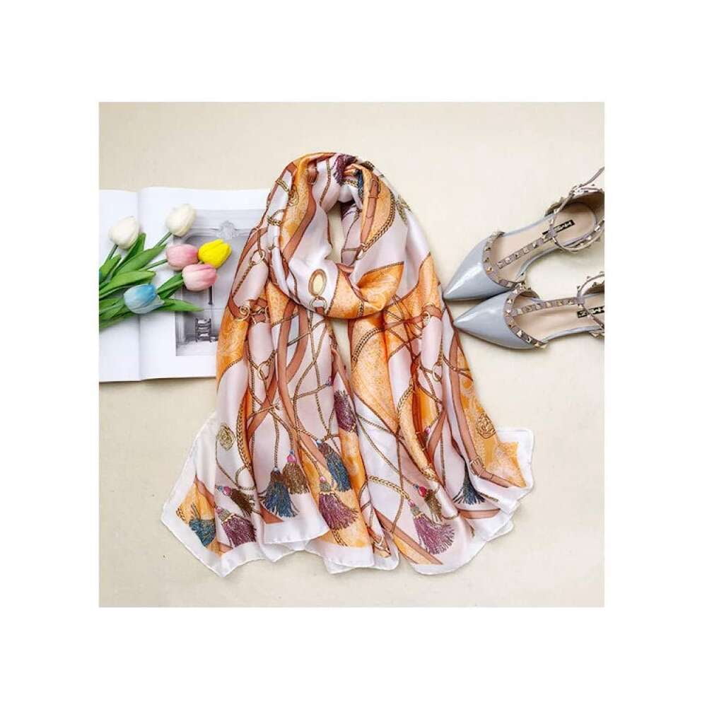 silk beach head scarf