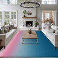 thumbnail image 3 of 6'x9' Area Rugs, Pink Blue Ombre Indoor Outdoor Area Rug for Living Room Bedroom, Modern Abstract Art Aesthetics Washable Bathroom Rugs Kitchen Floor Carpet Mats Home Decor Aesthetic, 3 of 8