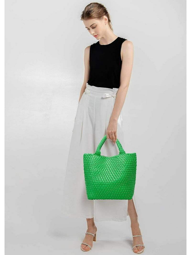 high quality handmade woven tote travel shopping bag Women's Straw Shoulder Large Rattan Totes Summer Beach Handbag Top Handle Purse : Clothing, Shoes & Jewelry The Mercato Tote — reimagined in handwoven leather Woven Bag for Women, Vegan