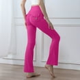 thumbnail image 2 of iHPH7 Workout Pants Women Flared Yoga Pants Bootcut Yoga Pants Womens Sweatpants Bell Bottom Pants for Women Yoga Pants Women Yoga Clothes for Women Hot Pink M, 2 of 6