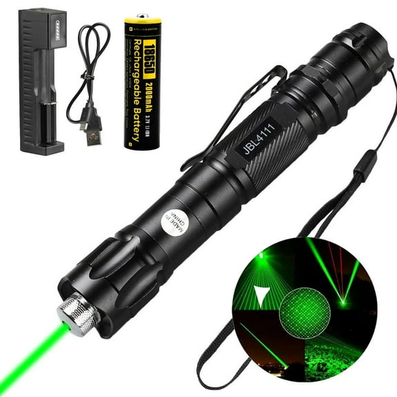 CAMOTUSE Green Laser Pointer 6000 Miles High Power Visible Beam with Battery for Stargazing Presentations