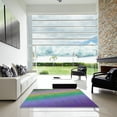 thumbnail image 6 of Ahgly Company Indoor Square Patterned Deep Purple Abstract Area Rugs, 5' Square, 6 of 6