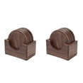 thumbnail image 1 of 12 Posavasos de Madera de Nogal,Manteles Individuales Decorativos,Tapete Redondo Resistente Al  para Bebidas, Mesa de Cocina para el Hogar, Almohadilla para  de Té y Café, 1 of 1