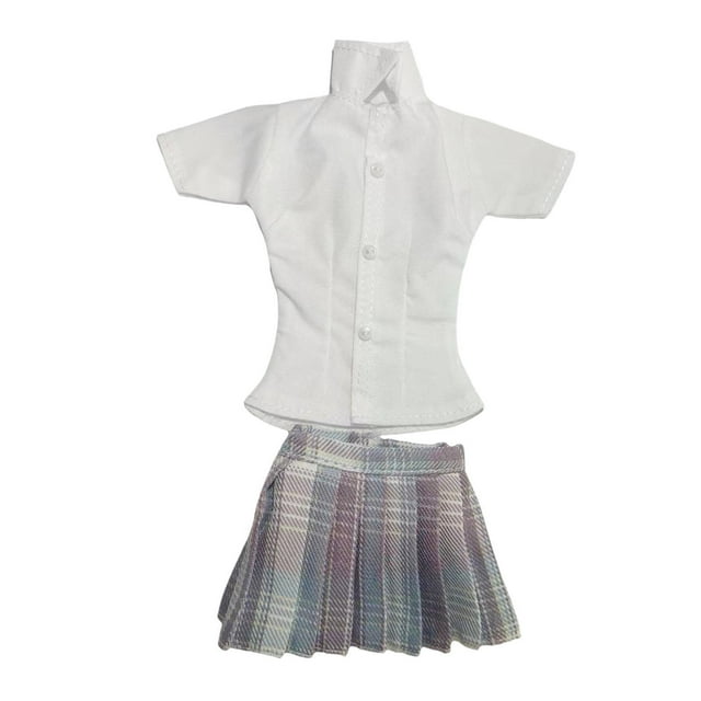 Tops y falda de verano de manga corta 1:6 Strade Fareast Limited vestido de moda informal elegante violeta y azul