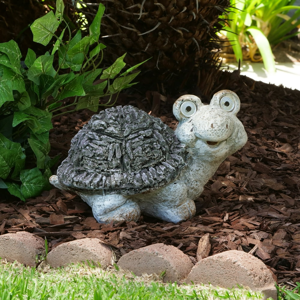 solar turtle statue