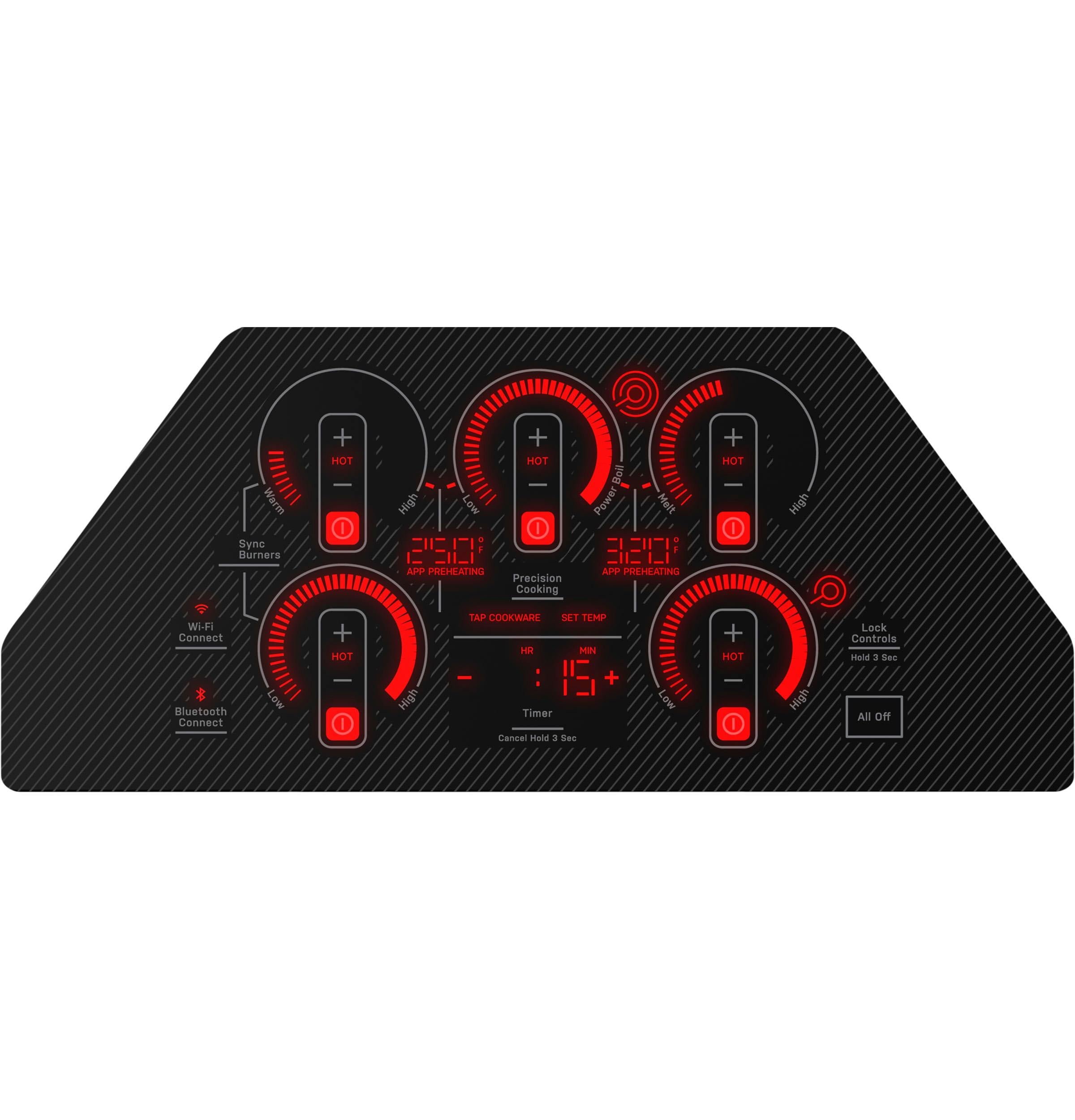 Ge Profile Pep9030st 30" Wide 5 Burner Electric Cooktop - Stainless Steel
