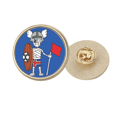 thumbnail image 1 of iceland viking soccer Round Metal Golden Pin Brooch Clip, 1 of 3