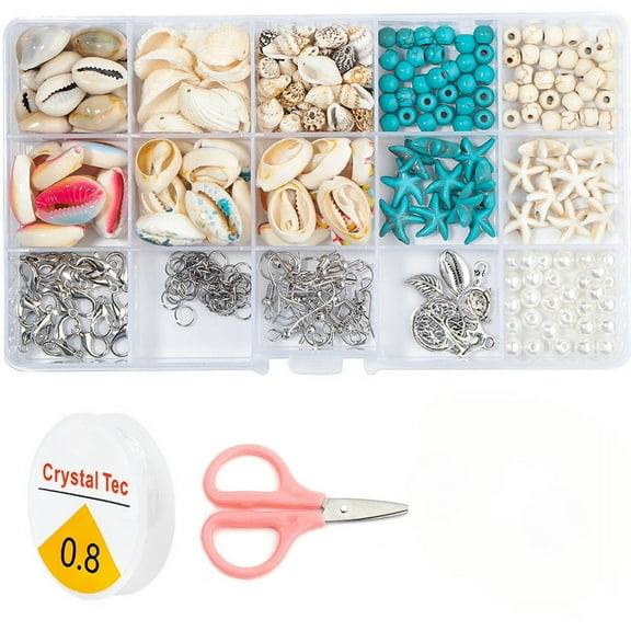 335Pcs Shell Beads Bracelet Making Kit for Adults Summer Beach for Necklace/Earring Craft Jewelry Making