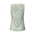thumbnail image 5 of Xecao Bees print women's scoop neck, loose-fit workout tank tops for the gym., 5 of 9