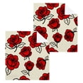 thumbnail image 2 of BZSMCE Towel Cotton Face Towel Soft Hand Towels Fashion Red Roses Pattern Pattern, 2 of 9