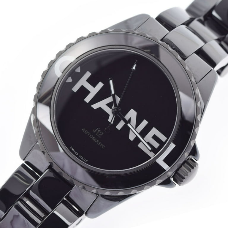 Pre-Owned CHANEL Chanel J12 Wanted de H7418 men's black ceramic watch  self-winding dial (Good) 