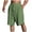 Army Green, variant on Casual Shorts for Men Summer Drawstring Elastic Waist Cotton Linen Shorts Lightweight Quick Dry Hiking Cargo Shorts Beach Shorts with Pockets