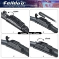 thumbnail image 3 of Feildoo 21"+19" Windshield Wiper Blades Fit For KIA Sephia 1994 21 Inch +19 Inch Premium Hybrid replacement for car front window windscreen, Set of 2, Model1112, 3 of 7