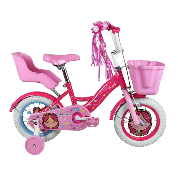 Bicicleta para Niña Rodada 12 1 Velocidad Pintarela Monk Monk Urbana