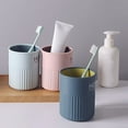 thumbnail image 3 of sunsanly Mouthwash Cup Plastic Nordic Style Brush Organizer Family Couple Toothbrush Holder Non-Slip Easy-to-Clean Mouthwash Cup with U-shape Handle for Home Bathroom, 3 of 8
