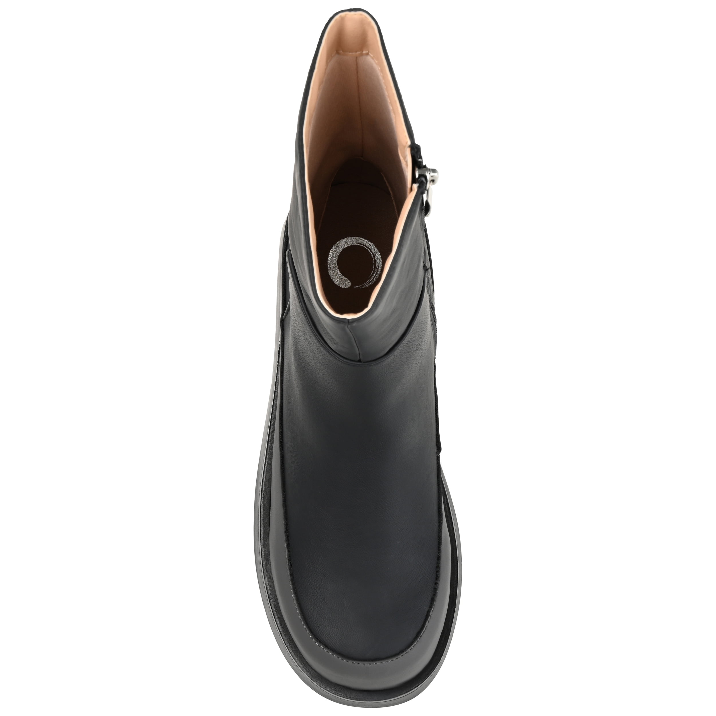 Journee Womens Cristen Inside Zip Platform Booties