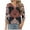 Orange-7, variant on successthop Floral Blouses for Women Plus Size 3/4 Sleeve Shirt Lightweight Crewneck Casual Tops Print Clothes