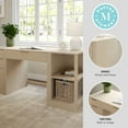 thumbnail image 3 of Martha Stewart Home Office Modular Single-Drawer Desk with 2 Tier Shelf and 3 Drawer File Cabinet in Light Natural with Brushed Gold Hardware, 3 of 11