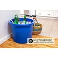 thumbnail image 3 of Gallon Rope Handle Tub, 2-Pack, Heavy-Duty Organization and Easy-Access Storage Tub, Multi-Purpose, Made with Rugged Plastic, Black, 3 of 10