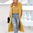 thumbnail image 3 of Vedolay Womens 2023 Jackets Women Suit Jackets for Work Business Casual Lightweight Lapel Long Sleeve Tops,Yellow XL, 3 of 4