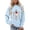Light Blue [Womens Halloween Sweatshirts] [WenDA6070220], variant on Halloween Sweatshirt for Women Dressy Casual Roses in Skeleton Printed Long Sleeve Halloween Sweaters for Women Fall Tops Trendy Fashion Clothing Light Blue, XXL