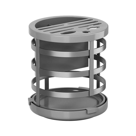 Fzaqwen Round Knife Holder Stand Drainage Multifunctional Reusable Storage Organizer for Gray