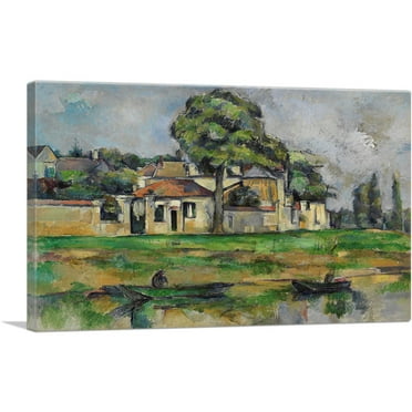 ARTCANVAS Banks of the Marne 1888 Canvas Art Print by Paul Cezanne - Size: 26" x 18" (0.75" Deep)
