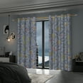 thumbnail image 6 of LFEEY Room Darkening Grommet Curtains, Mauve Botanical Print, 52x72 inches, 2 pcs, 6 of 6