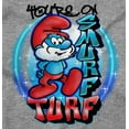 thumbnail image 2 of Airbrushed Cartoon Your on Smurf Turf Men Big & Tall Graphic Hoodie Brisco Brands 2X, 2 of 5