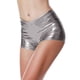 thumbnail image 2 of Pantalones cortos rave de piel sintética para mujer: cintura alta, brillo metálico, sexy, para salir de fiesta, 2 of 5
