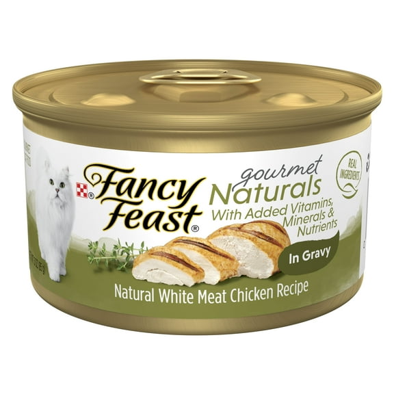Purina Fancy Feast Gourmet Naturals Wet Cat Food Chicken, 3 oz Cans (12 Pack)