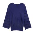 thumbnail image 1 of Alfani Chandail à Franges pour Femmes, Bleu, X-Grand, 1 of 1