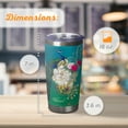 thumbnail image 2 of Christian Art Gifts Large Stainless Steel Double Wall Vacuum Insulated Peacock Teal Travel Mug Tumbler for Women: Blessed Faith Inspired, BPA Free Non-toxic Multicolor Floral, Retractable Lid, 18 oz., 2 of 7