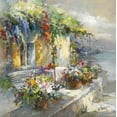 thumbnail image 2 of Haenraets, Willem 20x20 Gold Ornate Wood Framed with Double Matting Museum Art Print Titled - Veranda at sea, 2 of 4