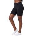 thumbnail image 2 of COUVER Women's Cotton 15-Inch Biker Shorts Black 2X-Large 3-Pack (3 Count), 2 of 6