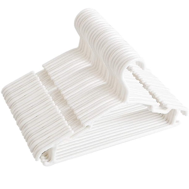40 Pack Baby Hangers White - Non Slip Baby Coat Hangers, Tubular Clothes Hangers for Kids Childrens