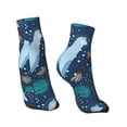 thumbnail image 4 of Bingfone Alpaca Astronaut In Space Design Patterned Men'S Women'S Casual Cotton Socks, 4 of 9