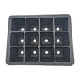 thumbnail image 2 of Reemplazo de la bandeja de inicio de silicona de 12 celdas con orificios de drenaje Medidas 7 X 5.5 X Negro Cola macetas de plántulas, 2 of 8
