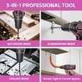 thumbnail image 6 of Cordless Drill Set 12V Power Drill with Battery and Charger, 2-Speed Electric Drill with 3/8" Keyless Chuck, 6 of 7